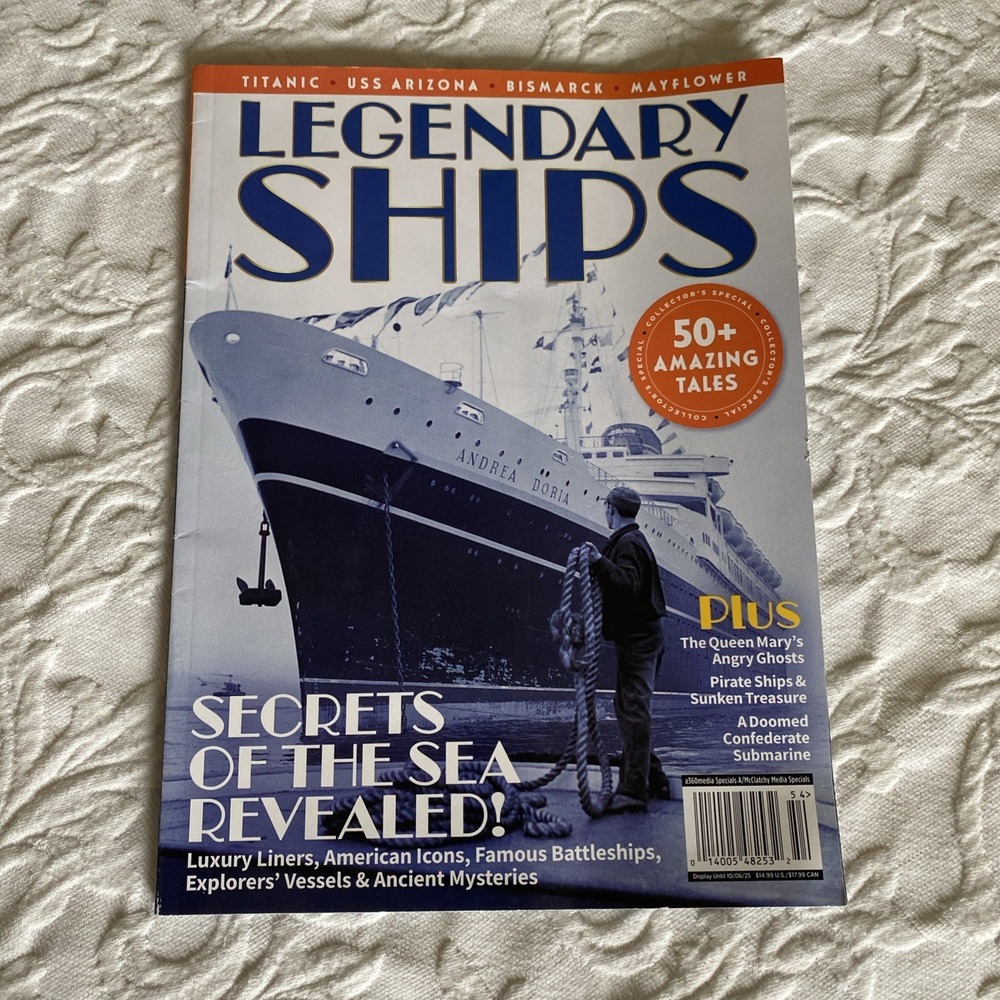 Legendary‎ Ships October 2025 Magazine Titanic  USS Arizona  Mayflower Secrets